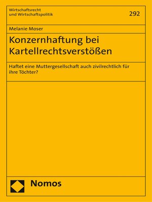 cover image of Konzernhaftung bei Kartellrechtsverstößen